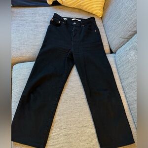 LEVI’S Ribcage Straight Ankle - Black Sprout - 25x22